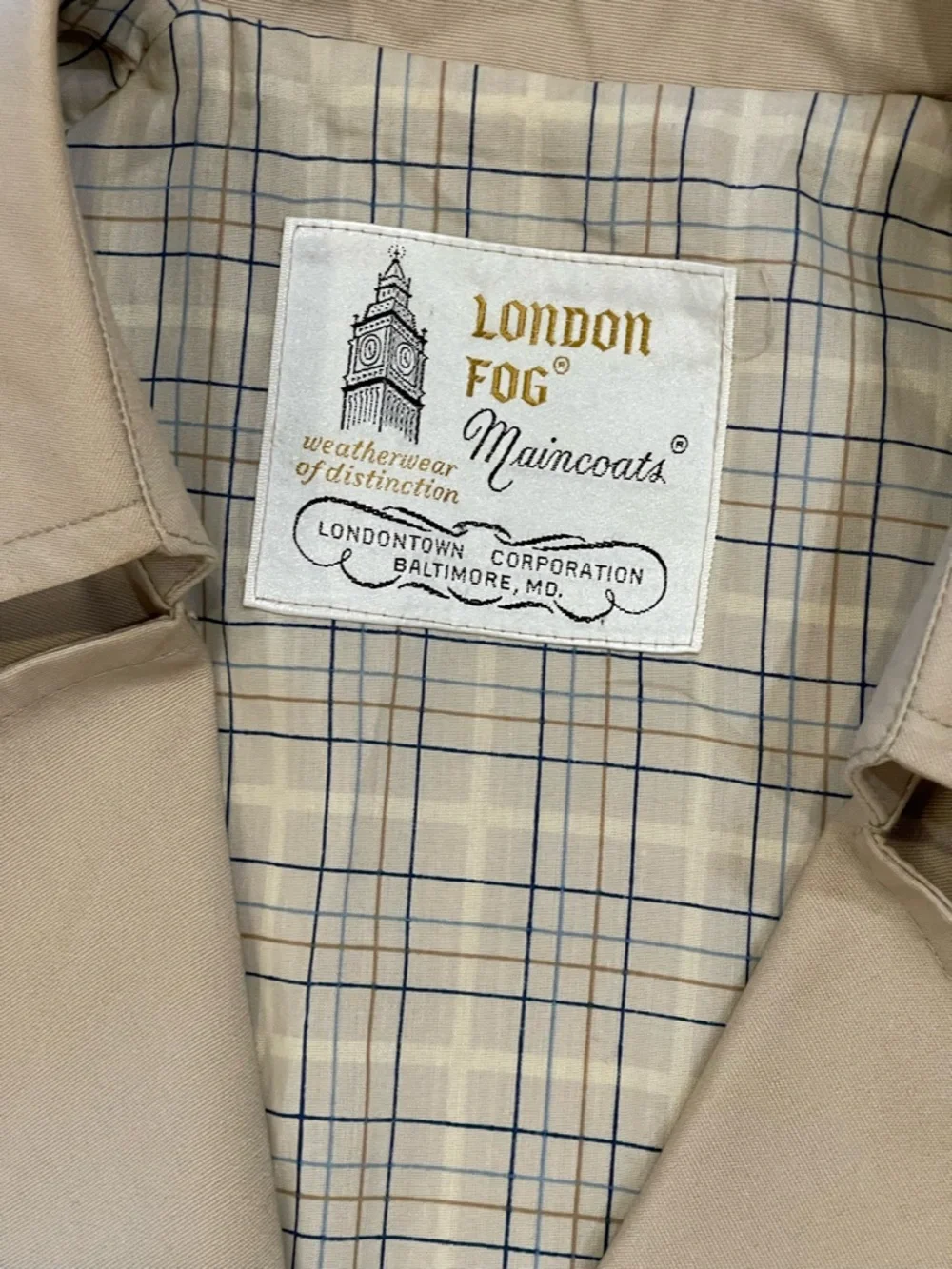 Vintage 80’s London Fog Khaki Double-Breasted Trench Coat woman’s size 12 - Picture 4 of 10